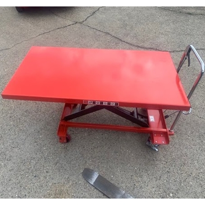 Picture of 500kg Large Deck Scissor Table Trolley 1600 x 800mm with 900mm Lift