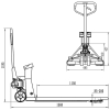 Picture of Standard 2000kg Powder Coated Pallet Jack with Scale