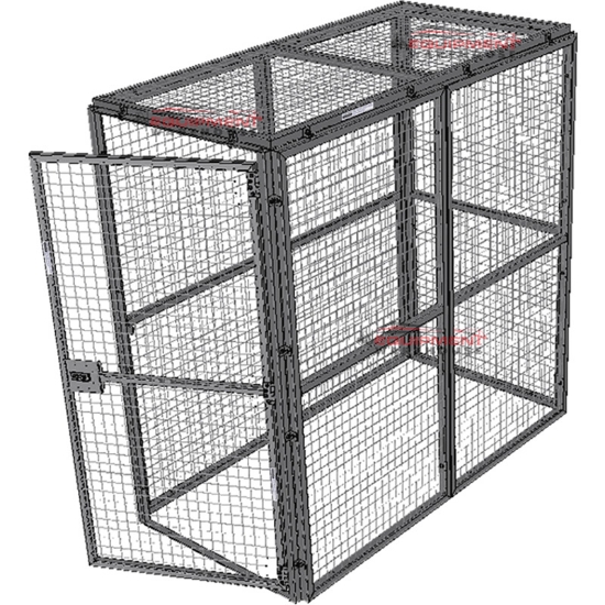 Picture of Wire Mesh Storage Cage Large With Backand End gate