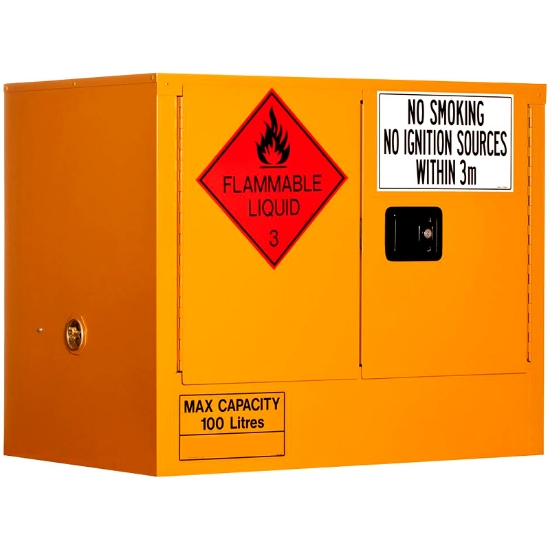 Picture of 100L Flammable Goods Cabinet - 2 Door 1 Shelf