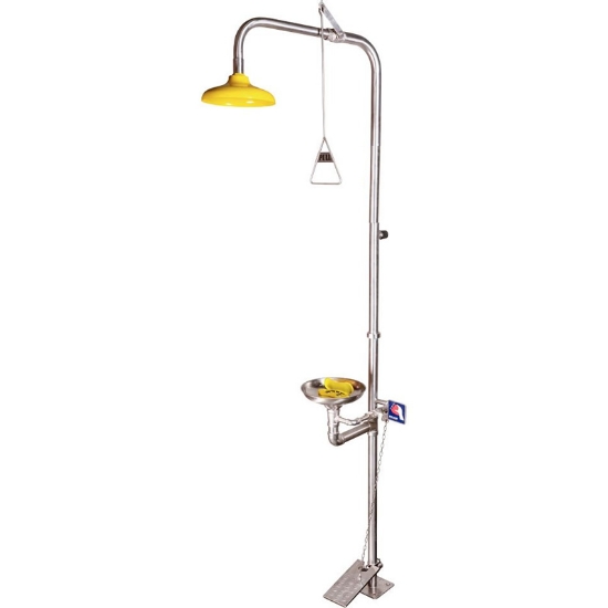 Picture of Combination Shower With Eye and Face Wash and Bowl with Foot Treadle